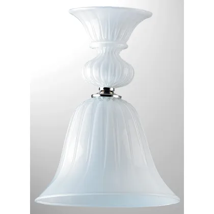 Zdjęcie Gustowna wisząca lampa w kolorze bieli ze szkła Murano