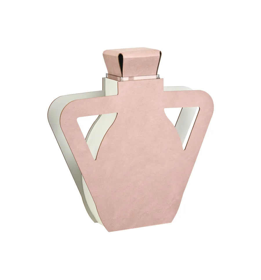 obrazek 2 Wazon Otto 9x41xH44 cm o wyjątkowym kształcie w kolorze pudrowego różu