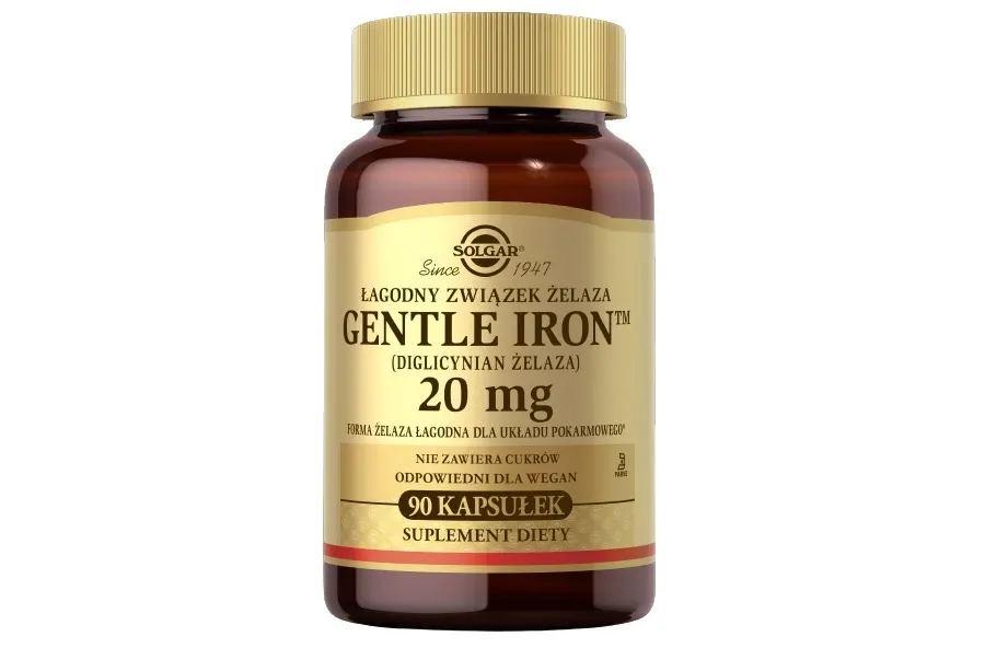 obrazek 1 Solgar Gentle Iron diglicynian żelaza 20 mg kapsułki