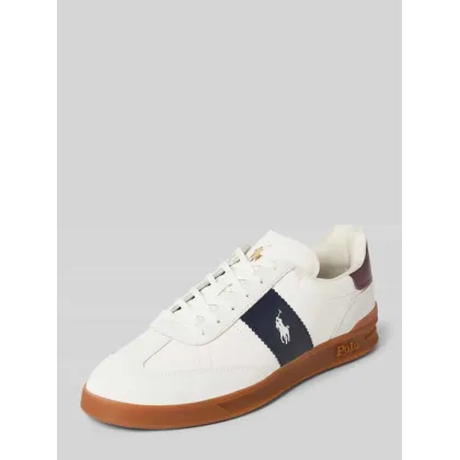 Zdjęcie Sneakersy ze skóry z wyhaftowanym logo model ‘AERA’