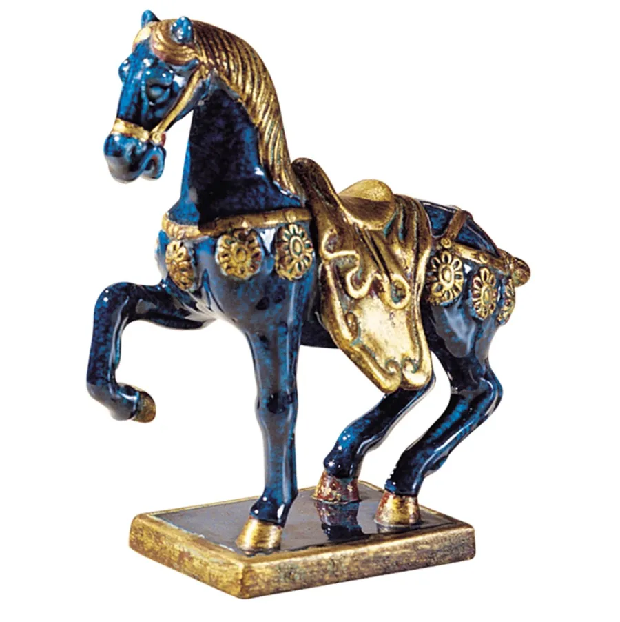 obrazek 1 Mały praworęczny koń z glazurowanej ceramiki H.25xL.22xP.8 cm