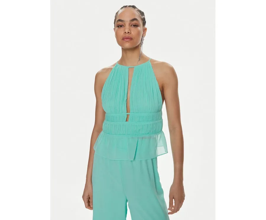 obrazek 1 Patrizia Pepe Bluzka 2C1540/A061-CA03 Turkusowy Regular Fit