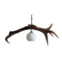 Picture Artistic chandelier made of deer antlers for one E27 bulb