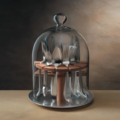 Zdjęcie Wyjątkowy włoski zestaw sztućców platerowanych srebrem – Pampaloni