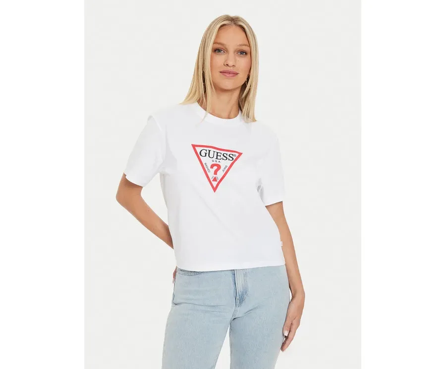 obrazek 1 Guess Jeans T-Shirt W4YI73 K8HM0 Biały Boxy Fit