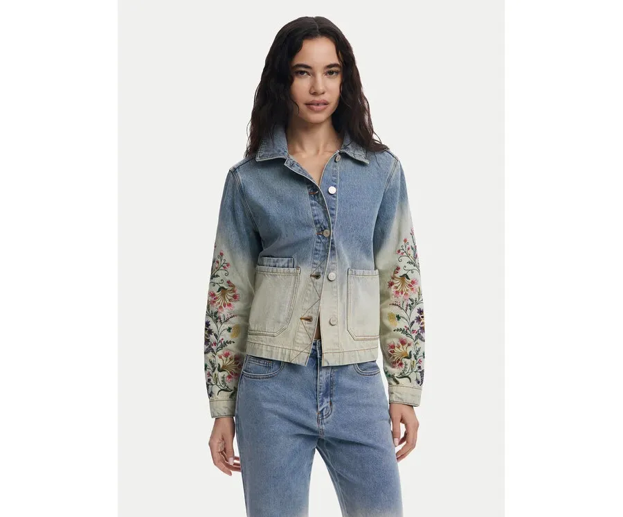 obrazek 1 Desigual Kurtka jeansowa Houston 25SWED06 Niebieski Regular Fit
