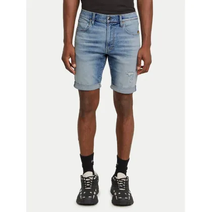 Zdjęcie G-Star Raw Szorty jeansowe 3301 D10481-D760 Niebieski Slim Fit