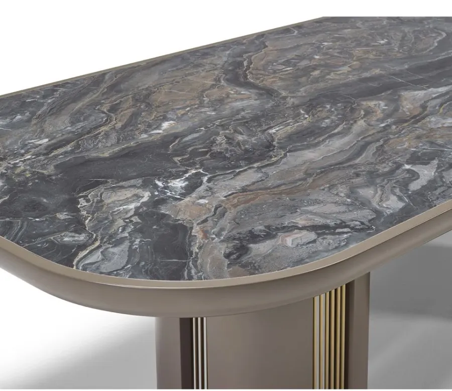obrazek 3 Ekskluzywny stół Bacall z ceramicznym blatem do jadalni lub salonu
