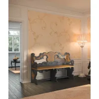 Picture Luxurious Italian bench with three profiled legs in the Renaissance style