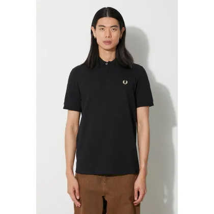 Zdjęcie Fred Perry polo bawełniane kolor czarny z aplikacją M3.157