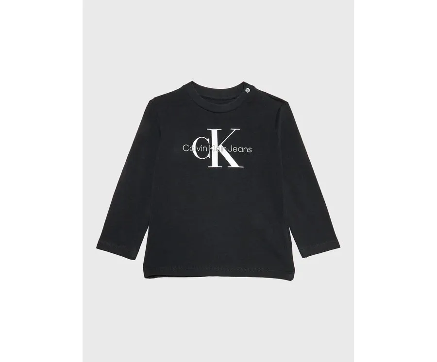 obrazek 1 Calvin Klein Jeans Bluzka Monogram IN0IN00005 Czarny Regular Fit