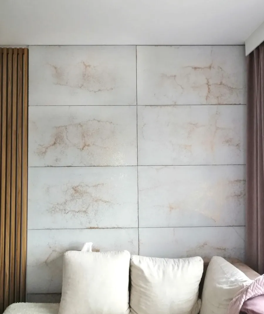 obrazek 1 60x60 cm DS - (biały złote kruszywo) - płyta beton architektoniczny ultralekka