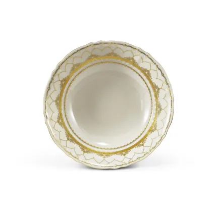 Zdjęcie Stylowy porcelanowy głęboki talerz z wyjątkowej kolekcji Ivory wedding sonata – Leander