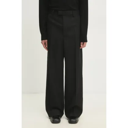 Zdjęcie VETEMENTS spodnie wełniane Evening Tailored kolor czarny proste UA66PA430B1