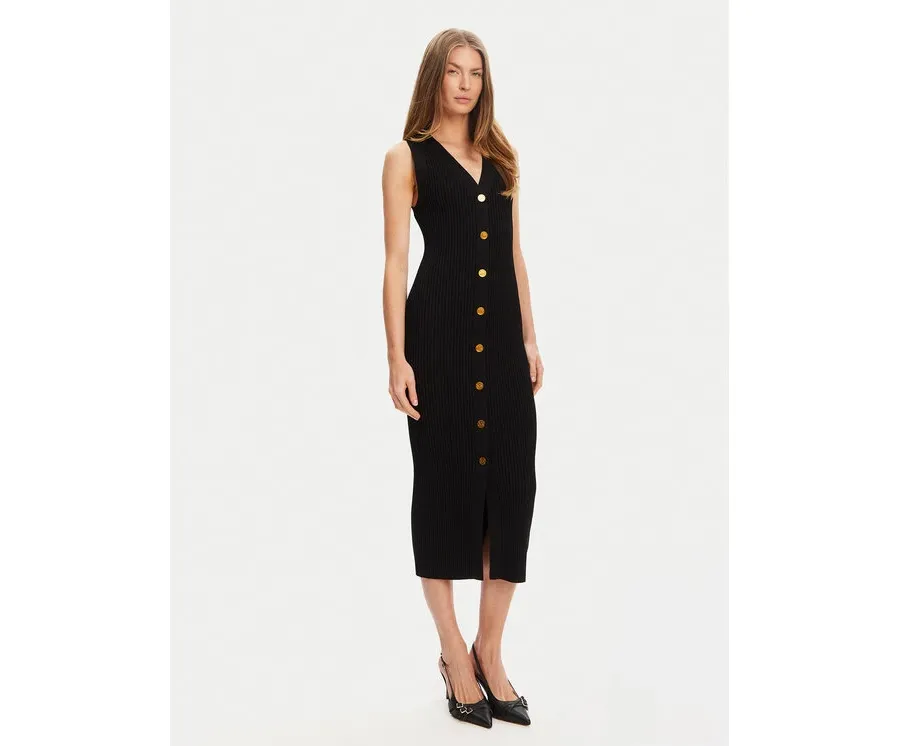 obrazek 1 MICHAEL Michael Kors Sukienka dzianinowa MT5832533D Czarny Slim Fit