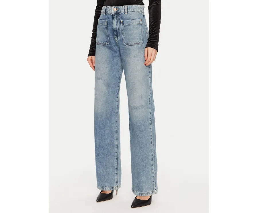 obrazek 1 Just Cavalli Jeansy 77PAB503 Niebieski Wide Leg