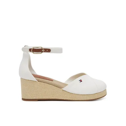 Zdjęcie Tommy Hilfiger Półbuty Flag Closed Toe Mid Wedge Espad FW0FW08657 Biały