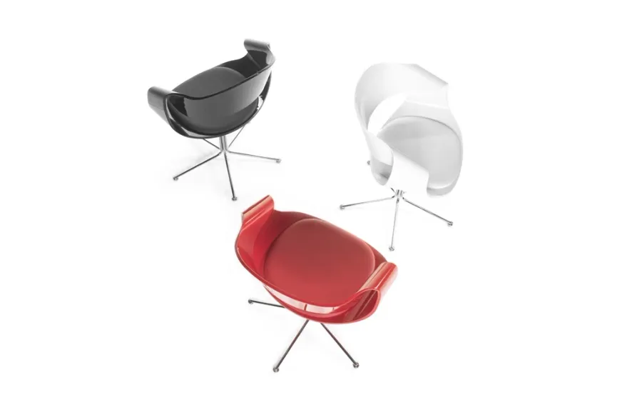 obrazek 3 Designerskie lakierowane krzesło biurowe - Chantal