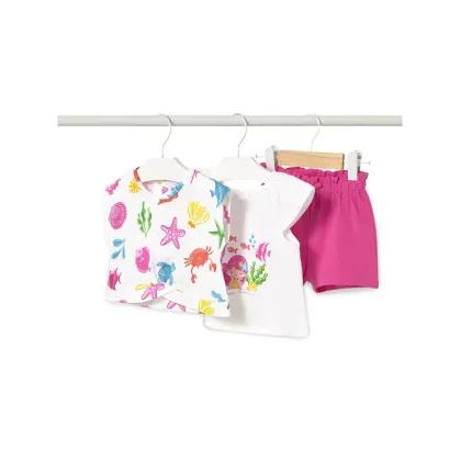 Zdjęcie Mayoral Komplet t-shirt, top i spodenki 1232 Różowy Regular Fit