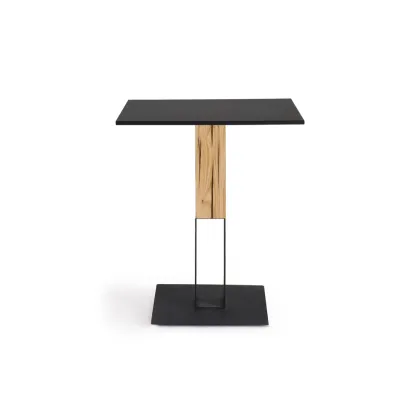 Zdjęcie Designerski stół h76cm - stal i drewno dębowe, Acqua Alta - Colico