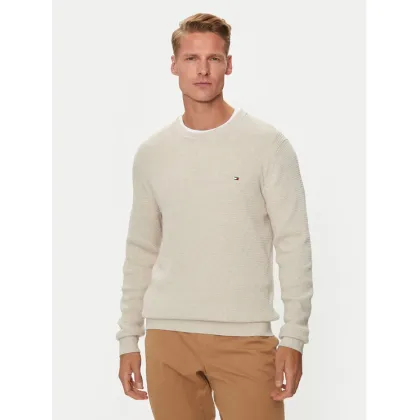 Zdjęcie Tommy Hilfiger Sweter MW0MW35470 Beżowy Regular Fit