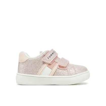 Zdjęcie Tommy Hilfiger Sneakersy Flag Low Cut Velcro Sneaker T1A9-33725-0745 M Różowy