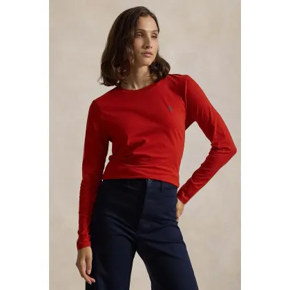 Zdjęcie Polo Ralph Lauren longsleeve bawełniany kolor czerwony 211898699