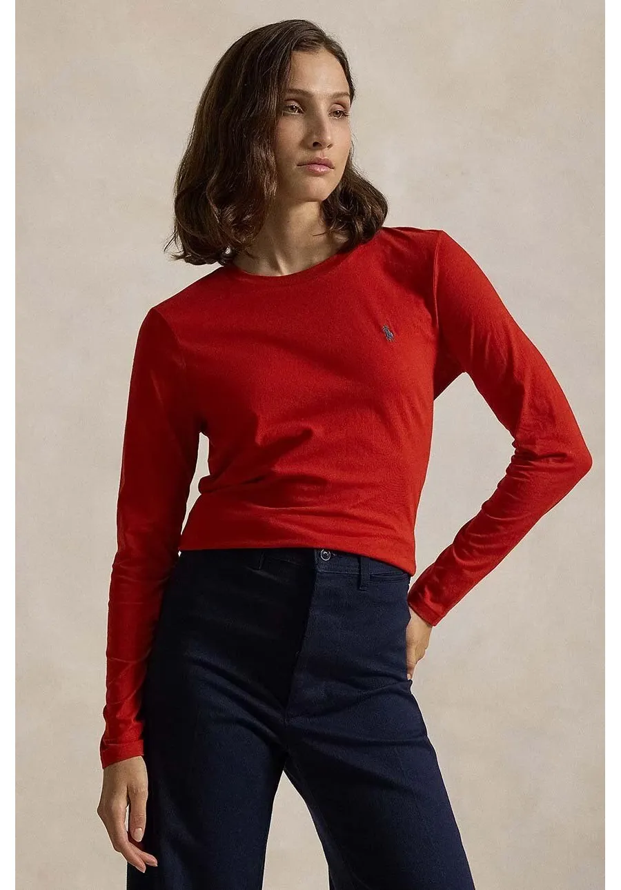 obrazek 1 Polo Ralph Lauren longsleeve bawełniany kolor czerwony 211898699