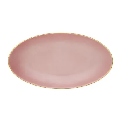 Zdjęcie Mały talerz owalny z porcelany do jadalni