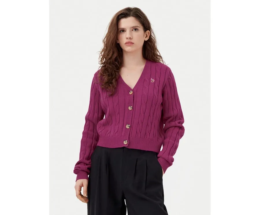 obrazek 1 U.S. Polo Assn. Kardigan WUP1238 Różowy Regular Fit