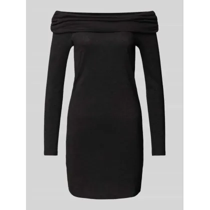 Zdjęcie Sukienka mini z dekoltem carmen i błyszczącą nicią model ‘ROMA’