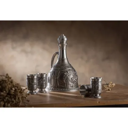 Zdjęcie Stylowy zestaw do wódki Gambrinus - karafka + 4 kieliszki