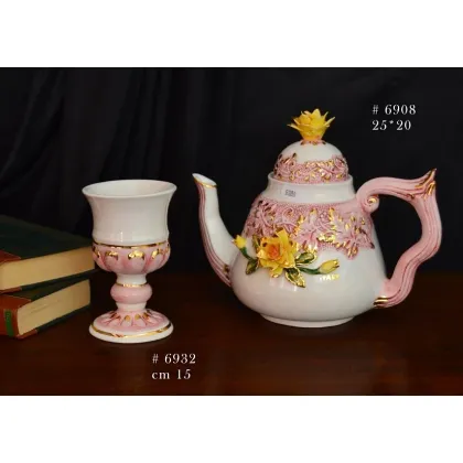 Picture A unique ceramic jug with a goblet