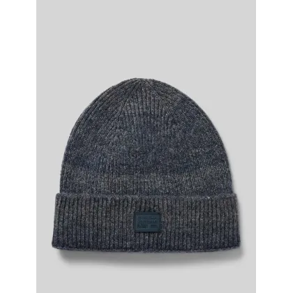 Zdjęcie Czapka beanie z naszywką z logo i dodatkiem wełny model ‘Geffo’