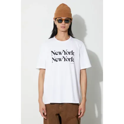 Zdjęcie Corridor t-shirt bawełniany New York New York T-Shirt męski kolor biały z nadrukiem TS0007-WHT