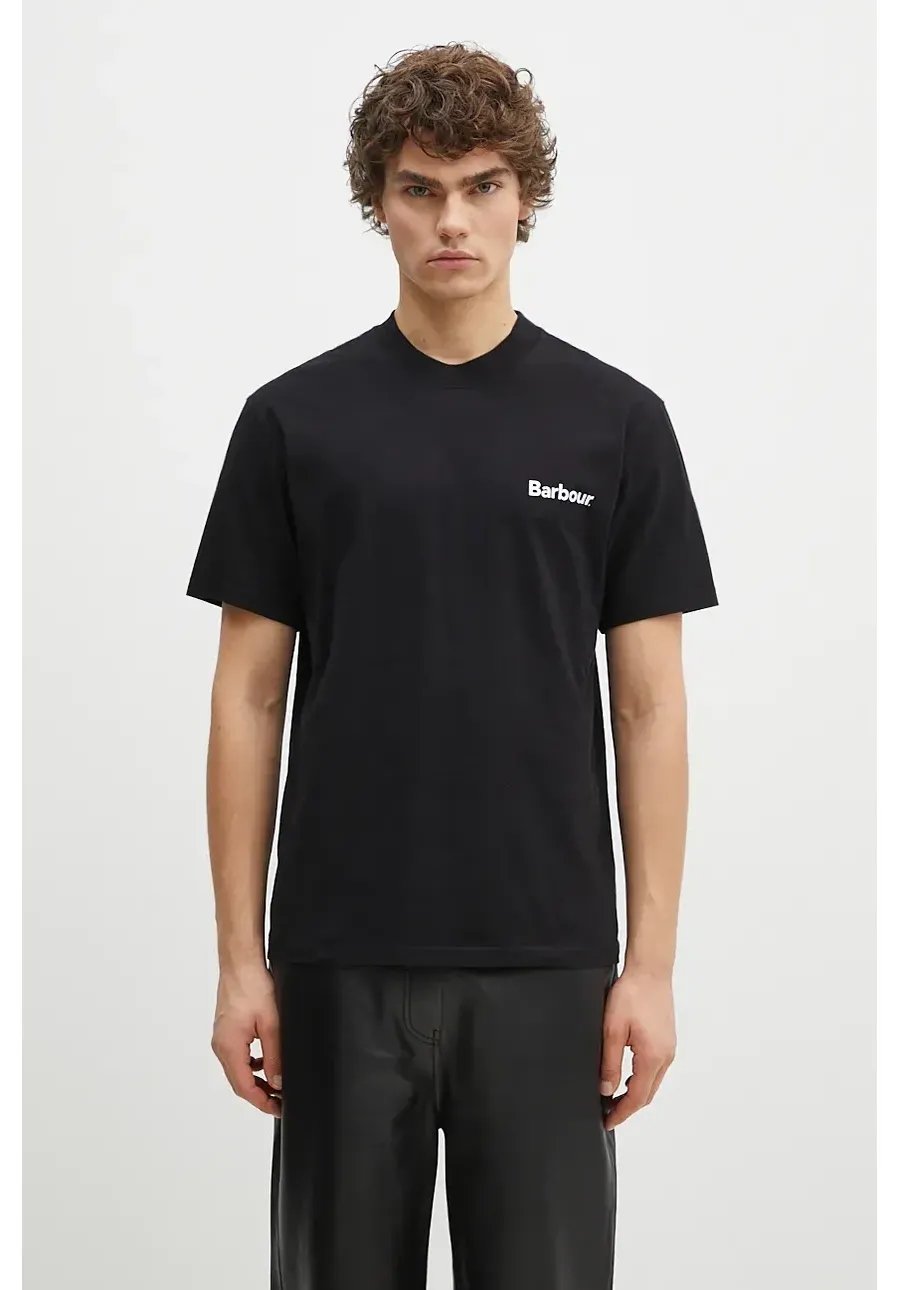 obrazek 1 Barbour t-shirt bawełniany Bowery OS Graphic męski kolor czarny z nadrukiem MTS1338
