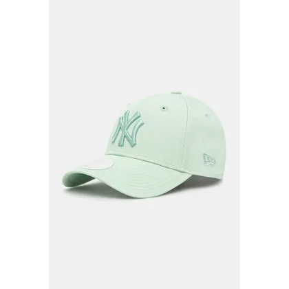 Zdjęcie New Era czapka z daszkiem bawełniana kolor zielony gładka 60595169