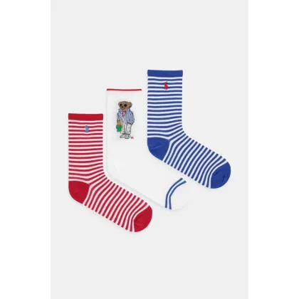Zdjęcie Polo Ralph Lauren skarpetki 3-pack damskie kolor biały 455972027