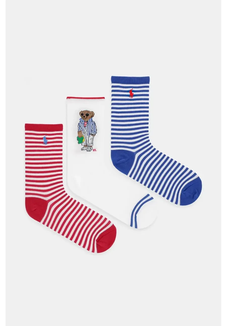 obrazek 1 Polo Ralph Lauren skarpetki 3-pack damskie kolor biały 455972027