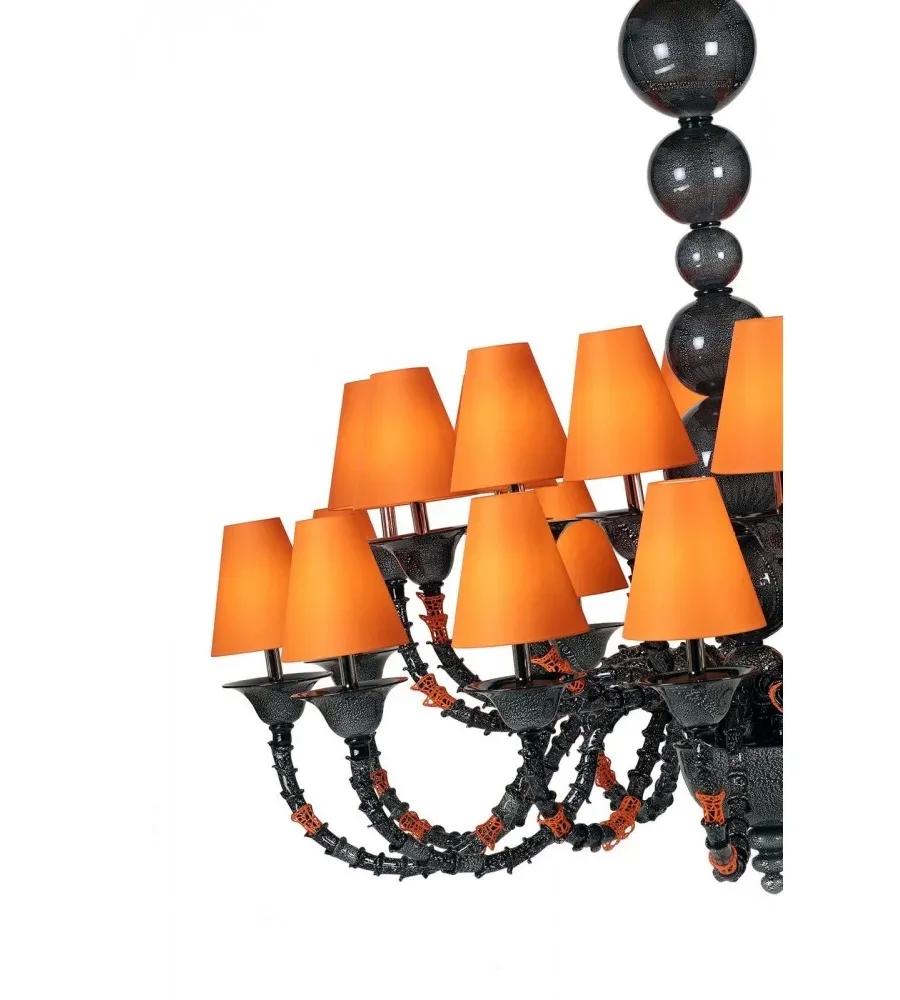 obrazek 2 Unikatowy żyrandol Silver Sprout ze szkła murano Made in Italy