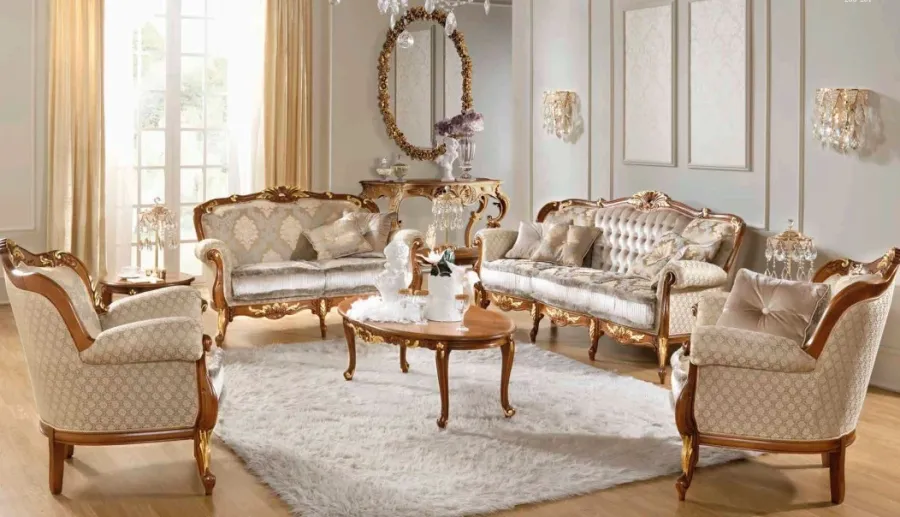obrazek 3 Bogato zdobiona włoska trzyosobowa sofa - Casa + 39