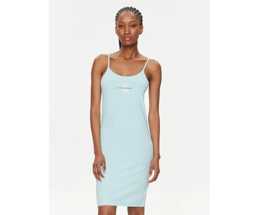 obrazek 1 Calvin Klein Jeans Sukienka letnia J20J223420 Błękitny Slim Fit