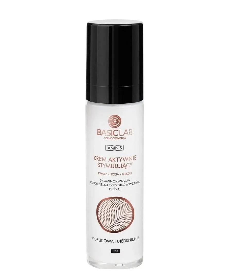 obrazek 1 BasicLab Aminis Stymulujący krem do twarzy na noc 50 ml Basiclab Dermocosmetics