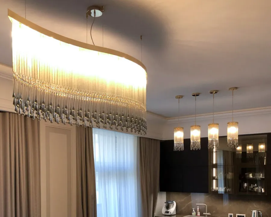 obrazek 3 Wspaniała włoska lampa sufitowa - szkło murano wykonane ręcznie