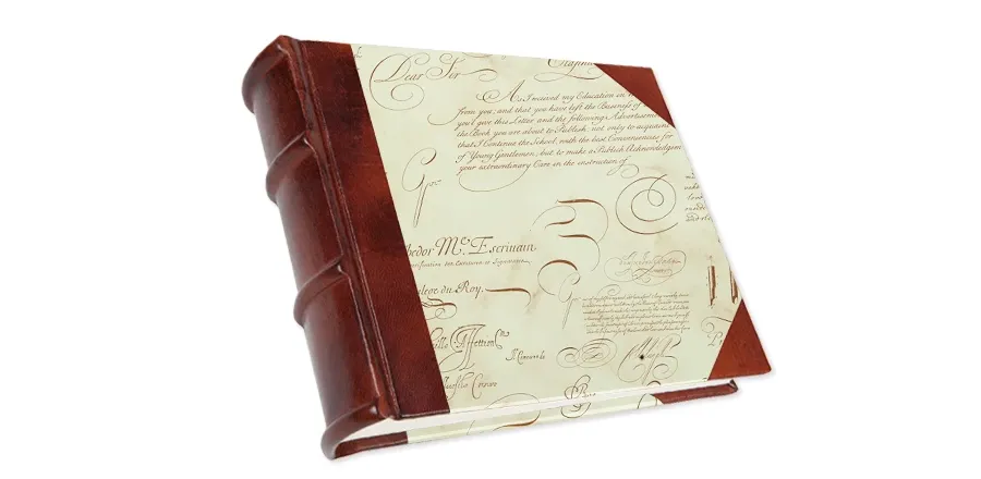 picture 1 Hand crafted horizontal photo album leather-paper K6SL