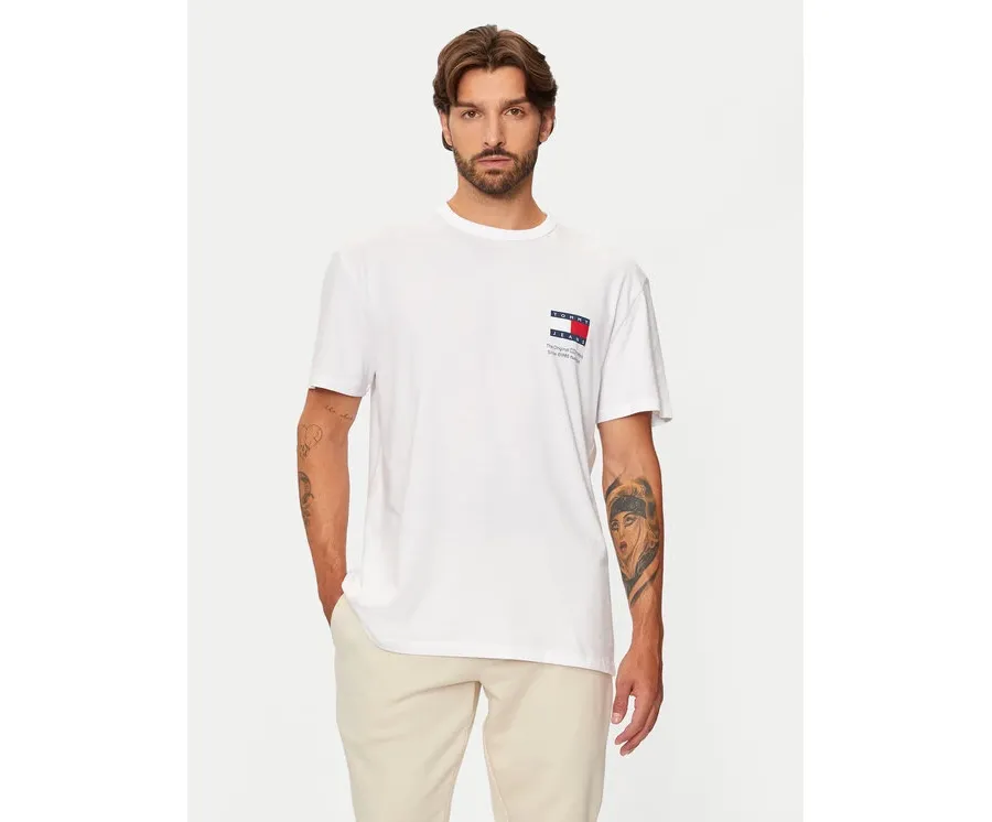 obrazek 1 Tommy Jeans T-Shirt Fun Novelty DM0DM19686 Biały Regular Fit