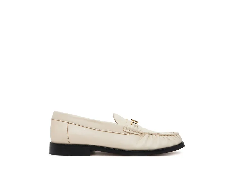 obrazek 1 Tommy Hilfiger Półbuty Soft Leather Horsebit Loafer FW0FW08414 Écru
