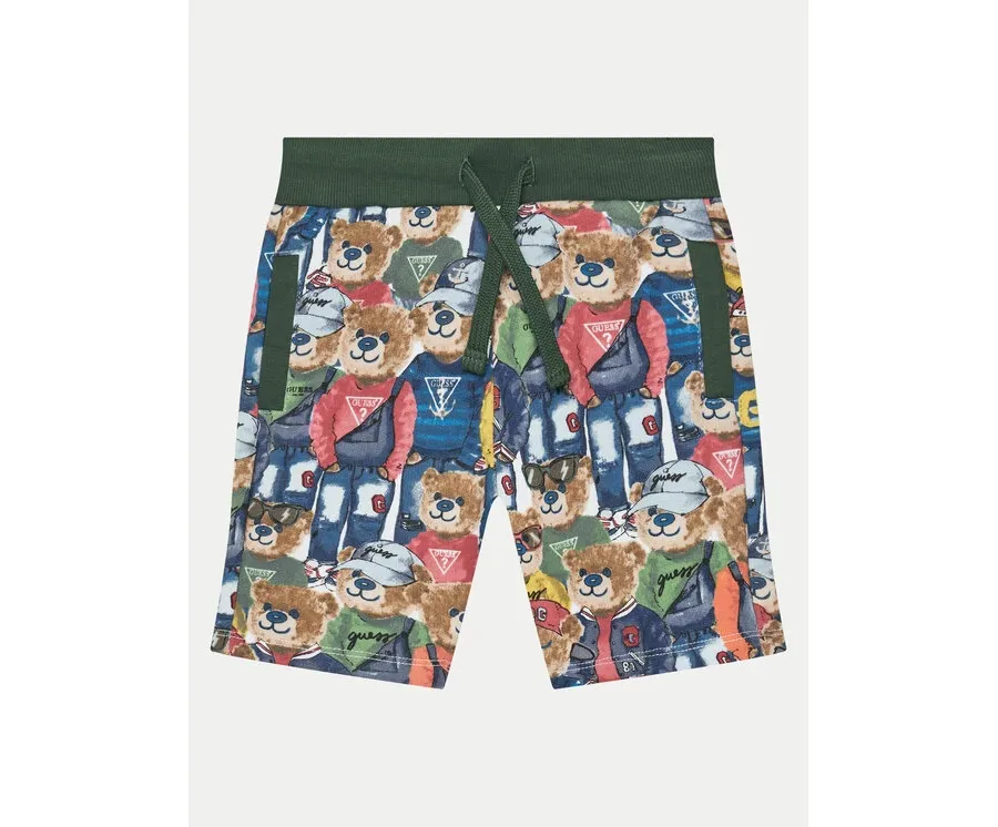 obrazek 1 Guess Szorty materiałowe N5RD02 KA6R4 Kolorowy Regular Fit