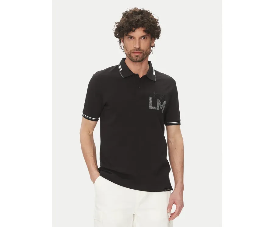 obrazek 1 La Martina Polo Adrian MAP009 PK001 Czarny Regular Fit