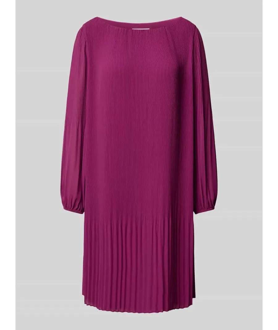 obrazek 1 Sukienka mini plisowana z okrągłym dekoltem